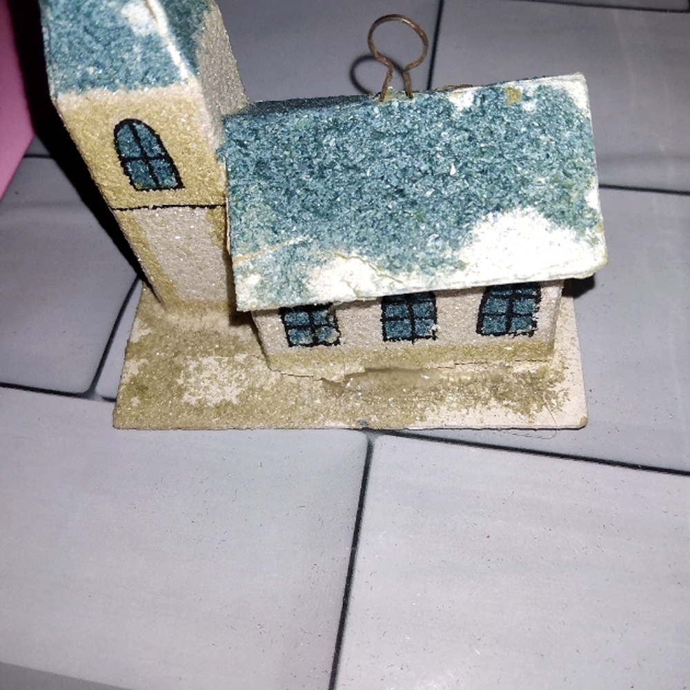 Antique Czech putz mini house